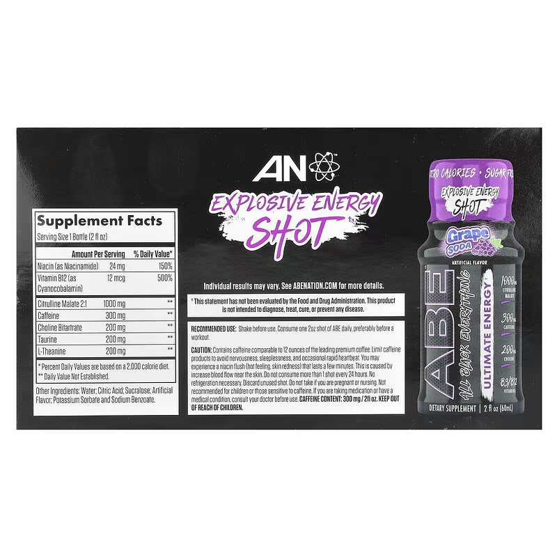ABE Ultímate Pre Workout Shot 60 ml - Grape Soda