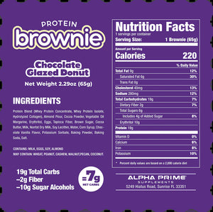 Prime Bites Protein Brownie - Chocolate Glazed Donut