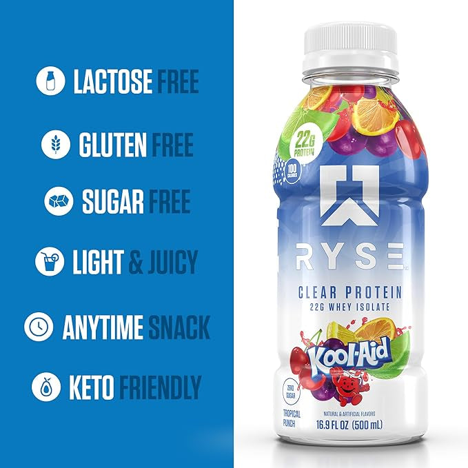 Ryse Clear Protein RTD- Kool Aid