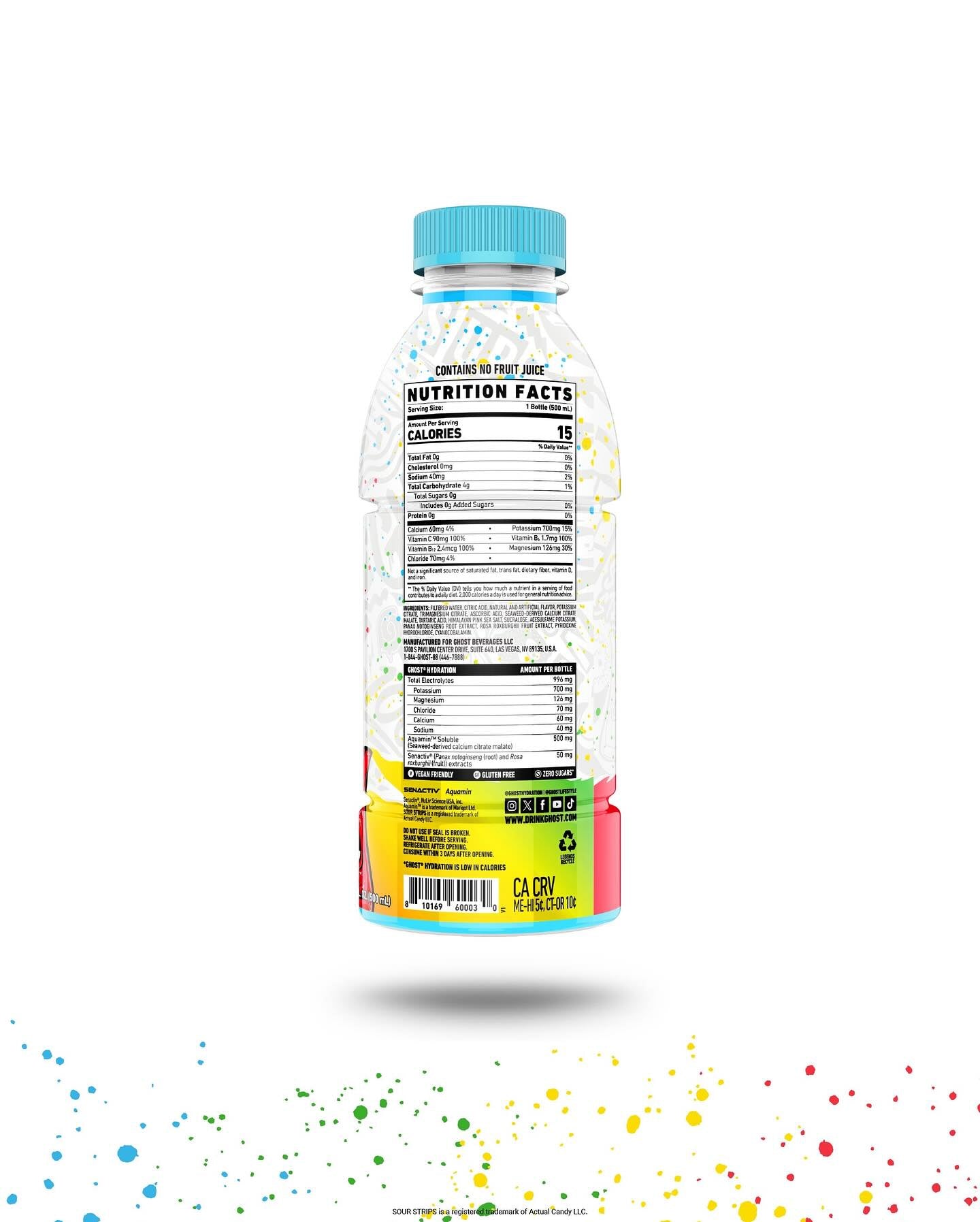 Ghost Hydration Sour Strips Rainbow