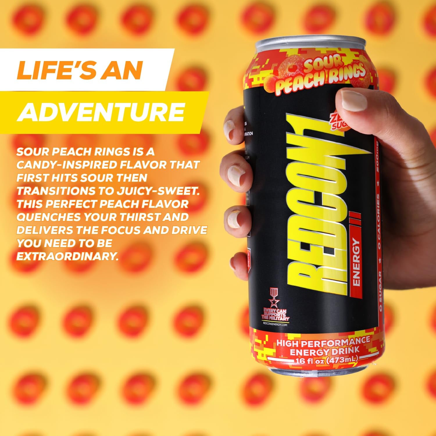 REDCON1  Energy Drink - Sour Peach Rings