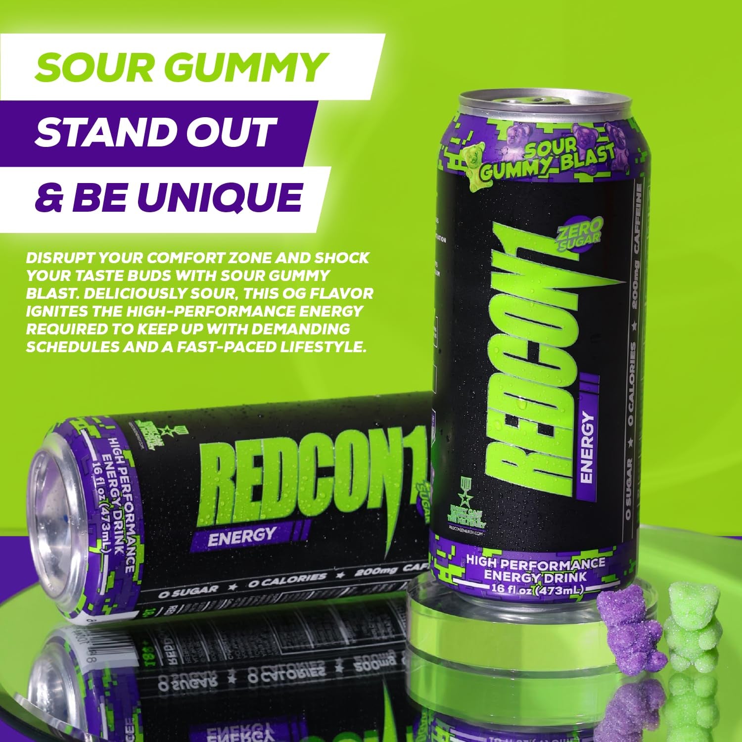 REDCON1  Energy Drink -  Sour Gummy Blast