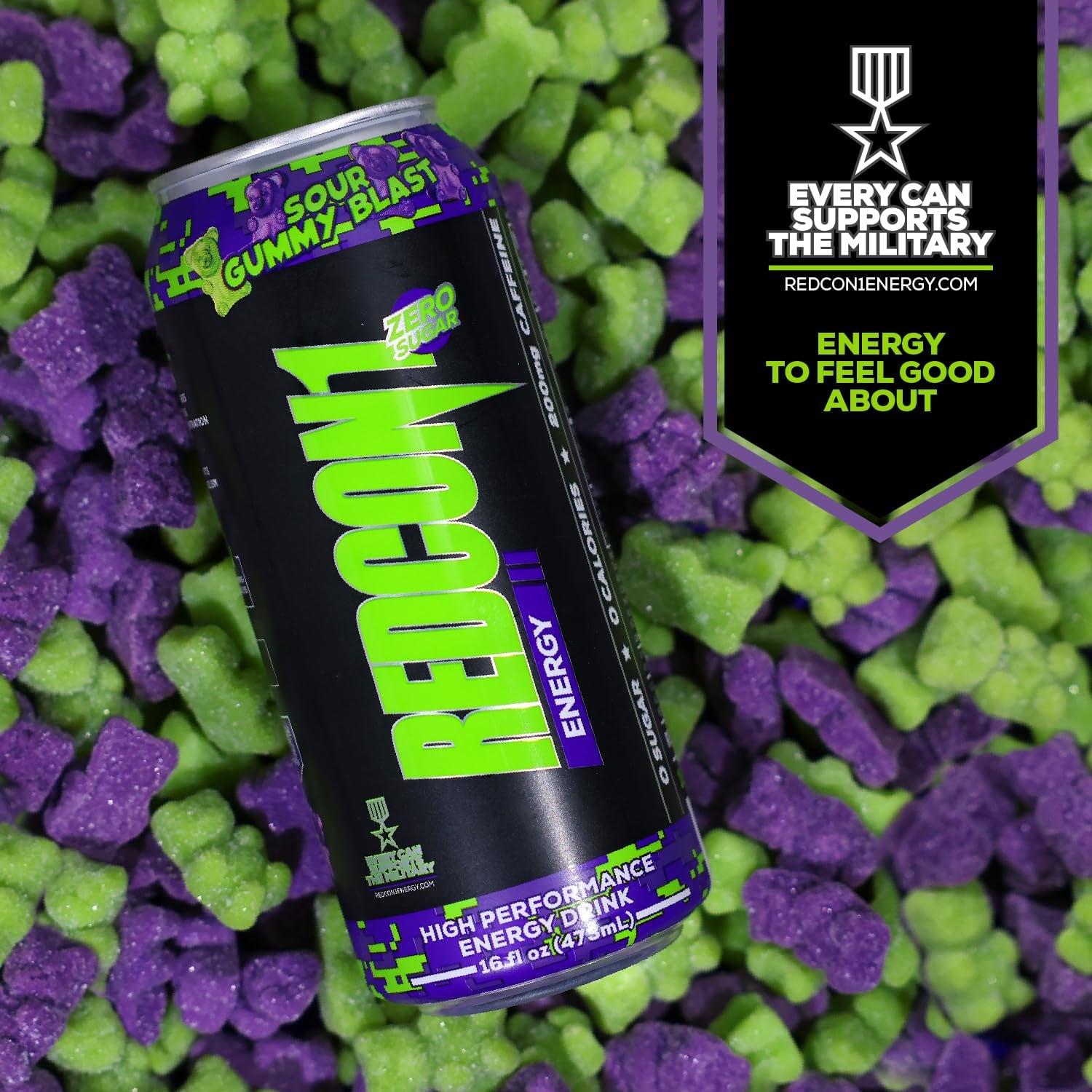 REDCON1  Energy Drink -  Sour Gummy Blast