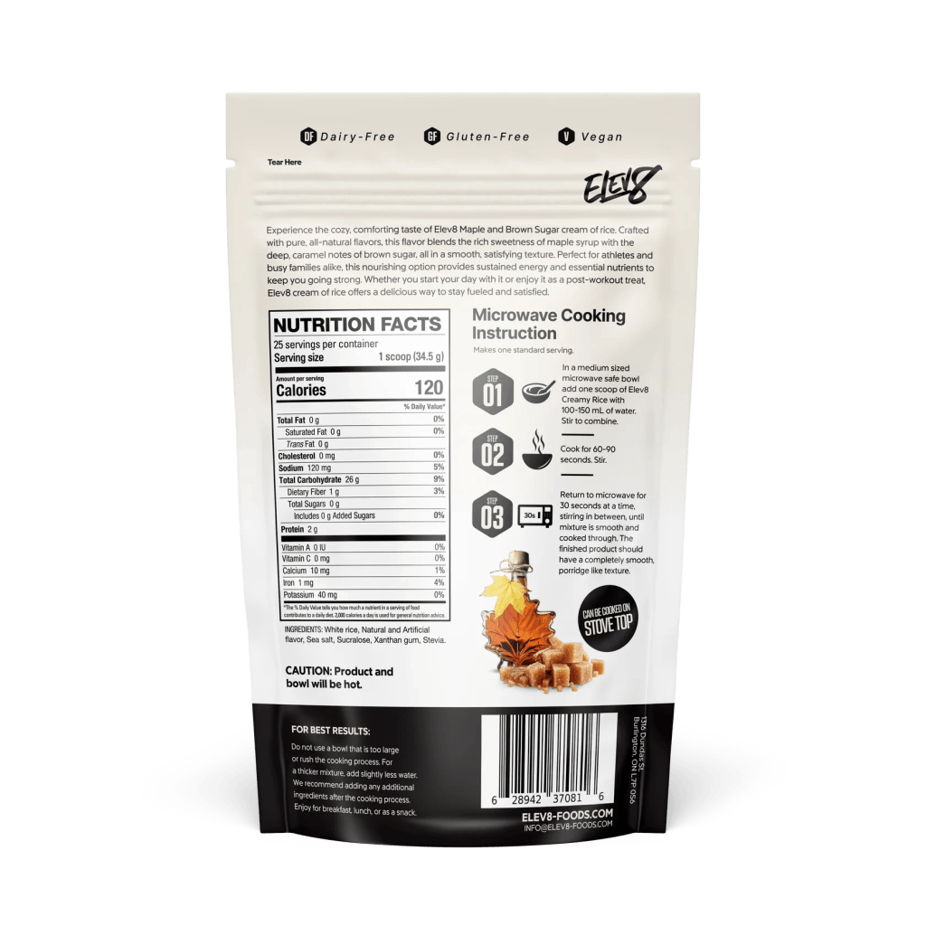 ELEV8 Creamy Rice - Maple & Brown Sugar