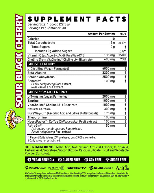 Ghost Legend - Warheads Sour Black Cherry
