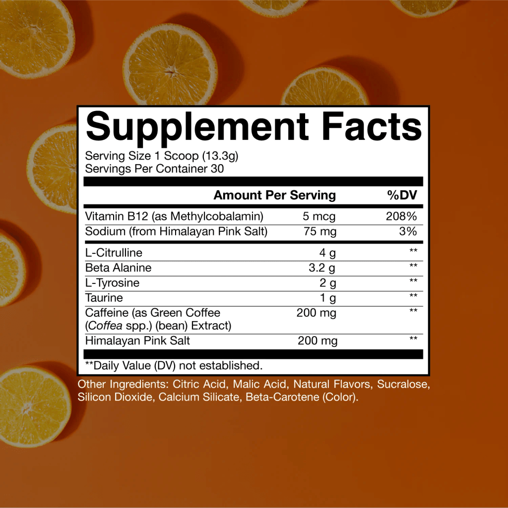Raw BUM Essential Pre-Workout - Orange