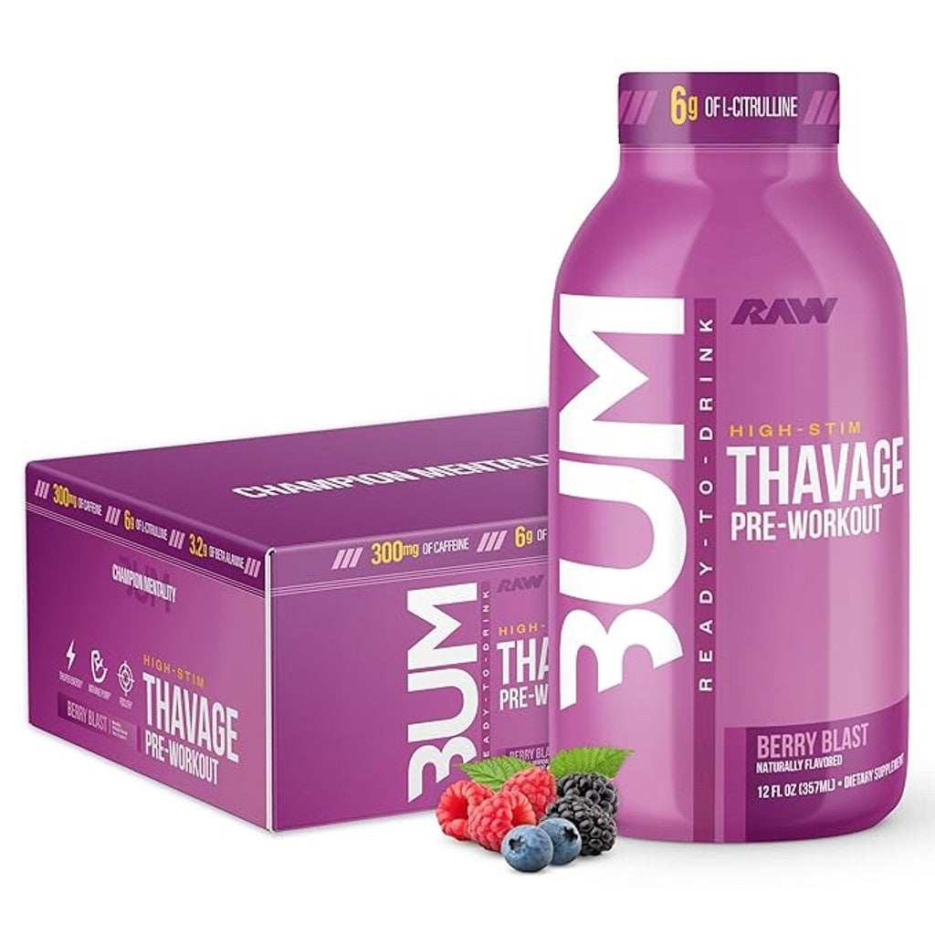 Raw BUM Thavage RTD Pre-workout - Berry Blast