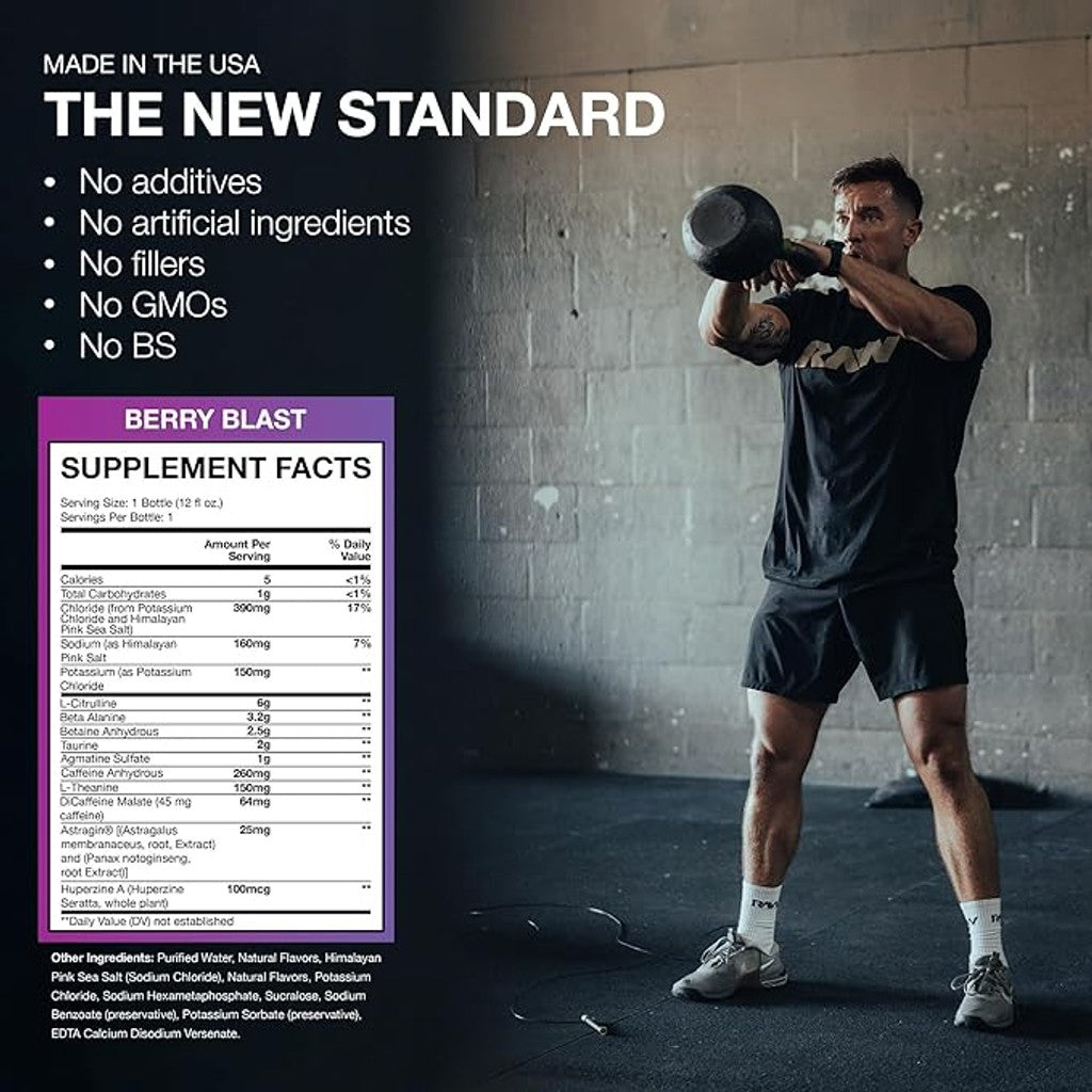 Raw BUM Thavage RTD Pre-workout - Berry Blast
