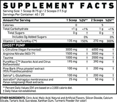 GHOST – PUMP (Pre-Workout sin Estimulantes)