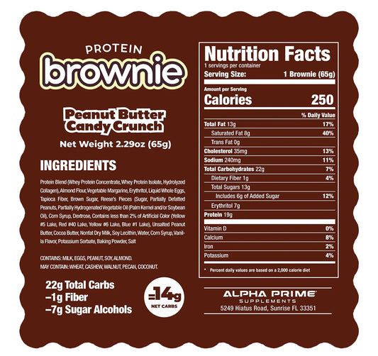Prime Bites Protein Brownie - Peanut Butter Candy Crunch