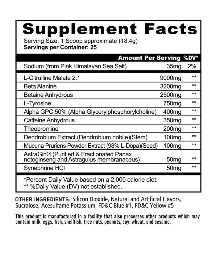 Panda Pandamic Extreme Pre Workout - Blue Snow Cone