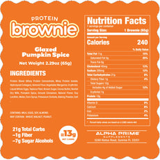 Prime Bites Protein Brownie - Glazed Pumpkin Spice