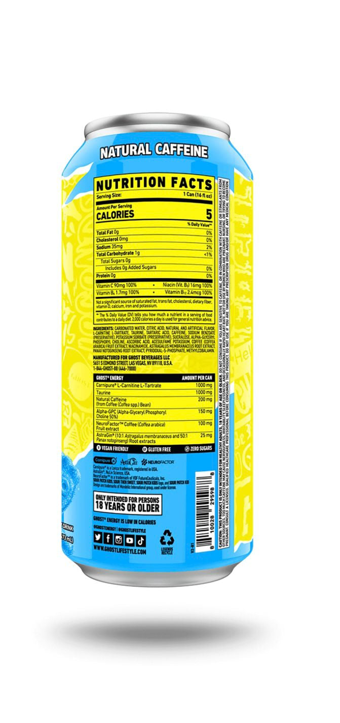 Ghost Energy Drink - Sour Patch Blue Raspberry