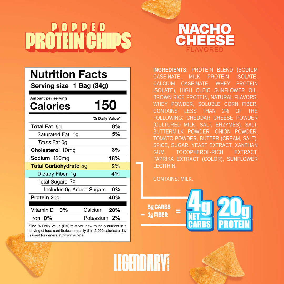 Legendary Foods - Nacho Cheese Popped Protein Chips