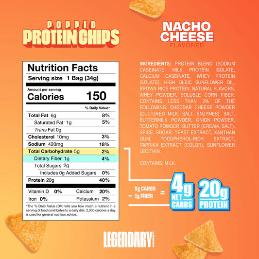 Legendary Foods - Nacho Cheese Popped Protein Chips
