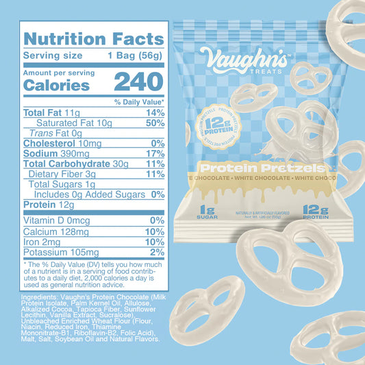 Vaughn´s Treats Protein Pretzels - White Chocolate