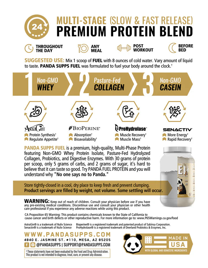 Panda FUEL Premium Protein - Sundae Ice Cream Cone with Waffle Cone & Peanut Inclusions
