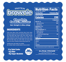Prime Bites Protein Brownie - Chocolate Cookie Monster