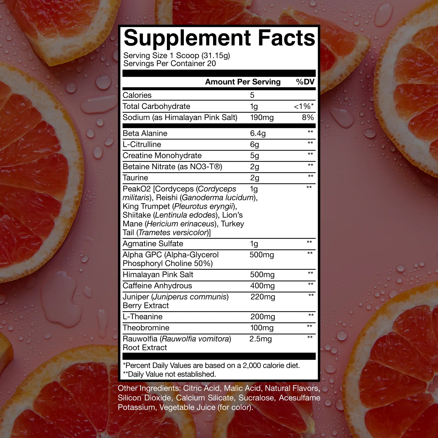 Raw BUM Thuper Thavage Pre-Workout - Citrus Grapefruit