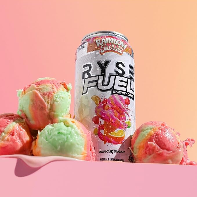 Ryse FUEL Energy Drink - Rainbow Sherbet