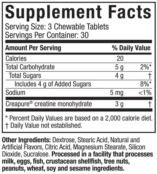 MuscleTech Creatine Chews - Citrus Burst