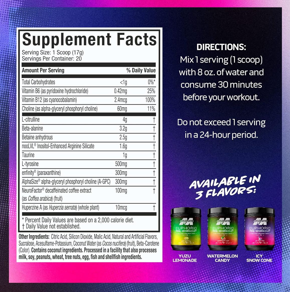 MuscleTech EuphoriQ - Icy Snow Cone