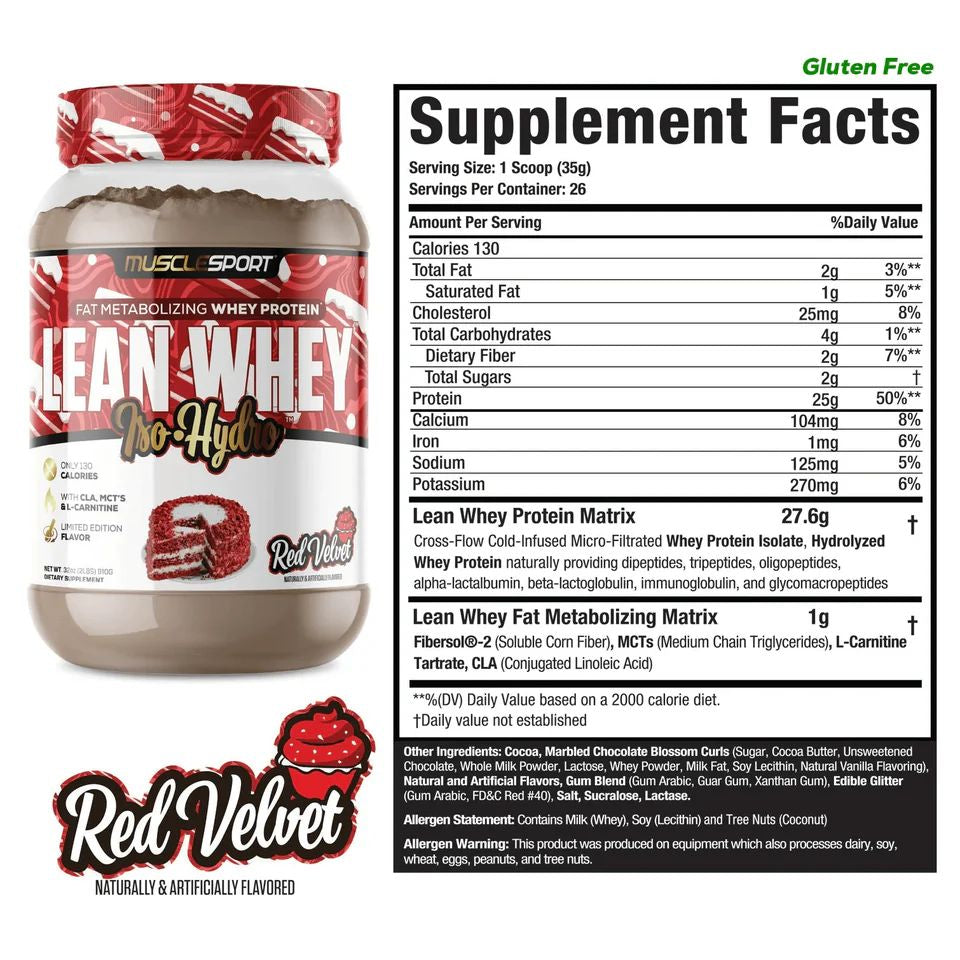 Lean Whey Iso Hydro Protein - Red Velvet