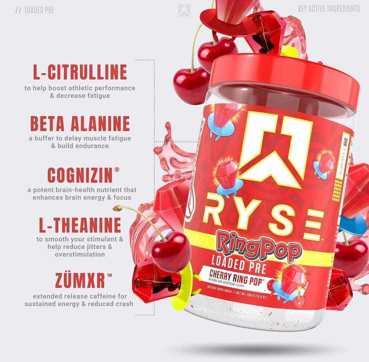 Ryse Loaded Pre - Cherry Ring Pop