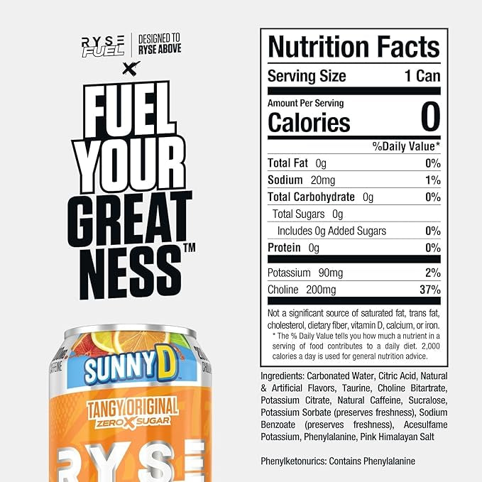 Ryse FUEL Energy Drink - Sunny D