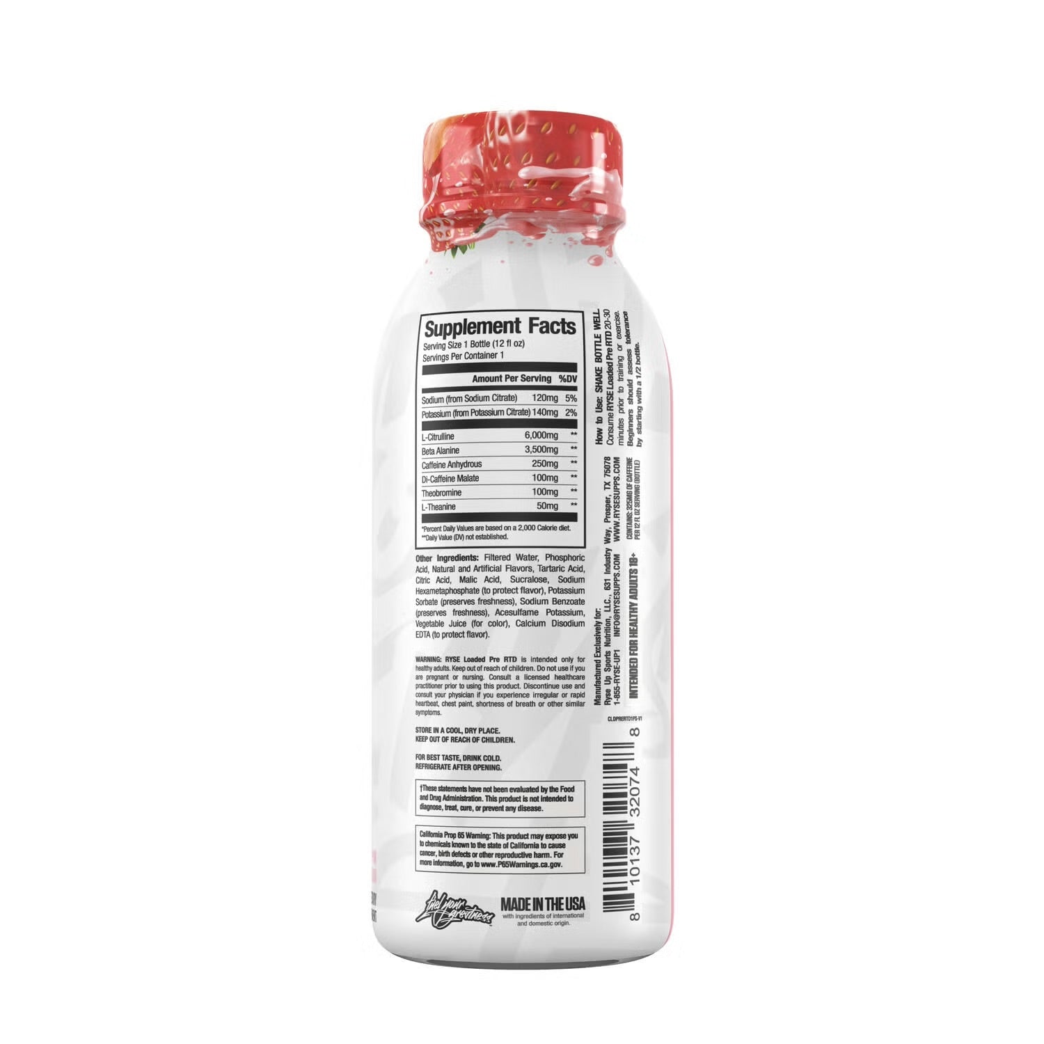 Ryse Loaded RTD Pre Workout - Pink Splash